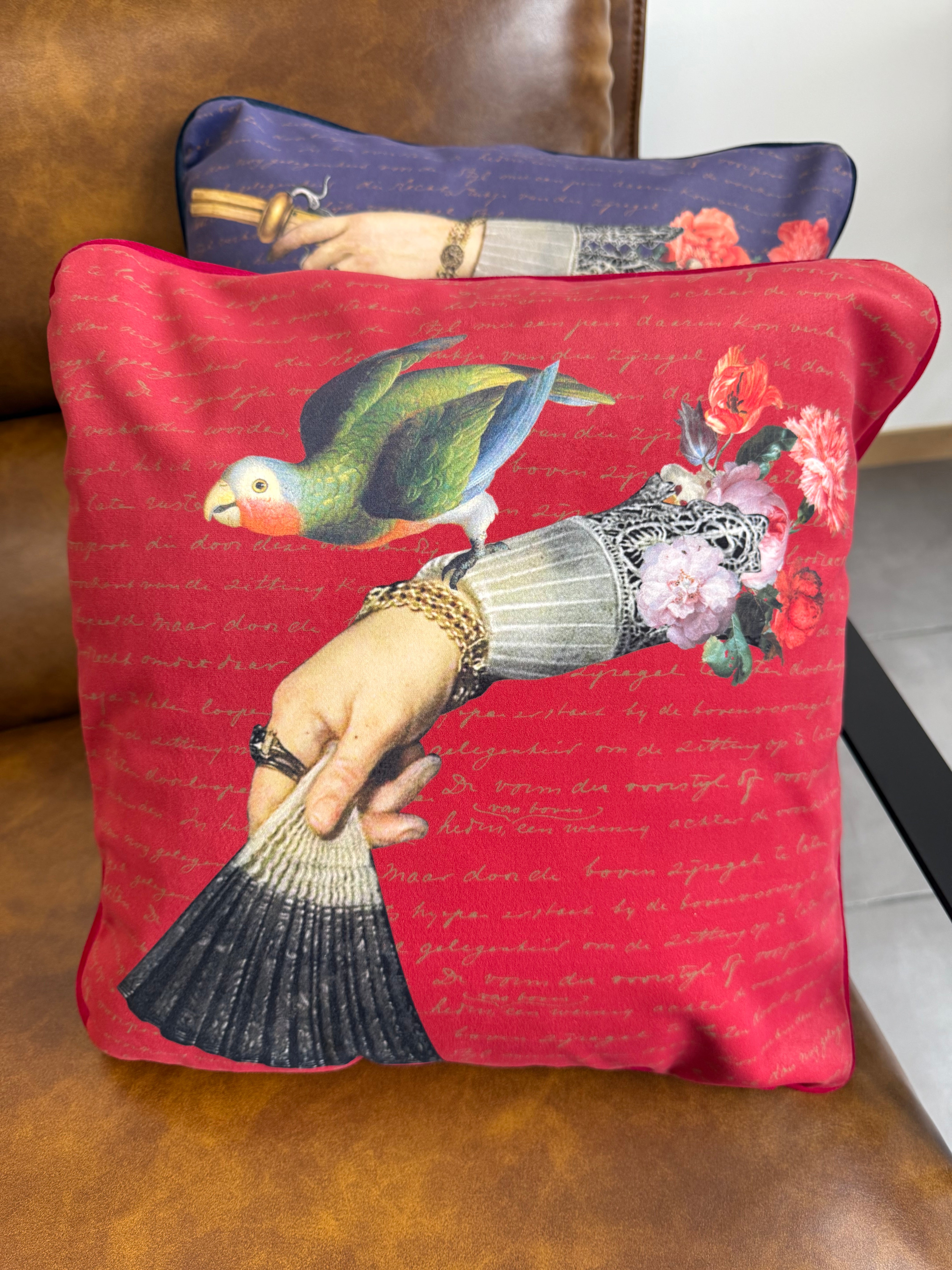 Coppia di Federe per Cuscini in Velluto 40x40 cm – Design Decorativo con Retro in Tinta Unita e Zip Nascosta