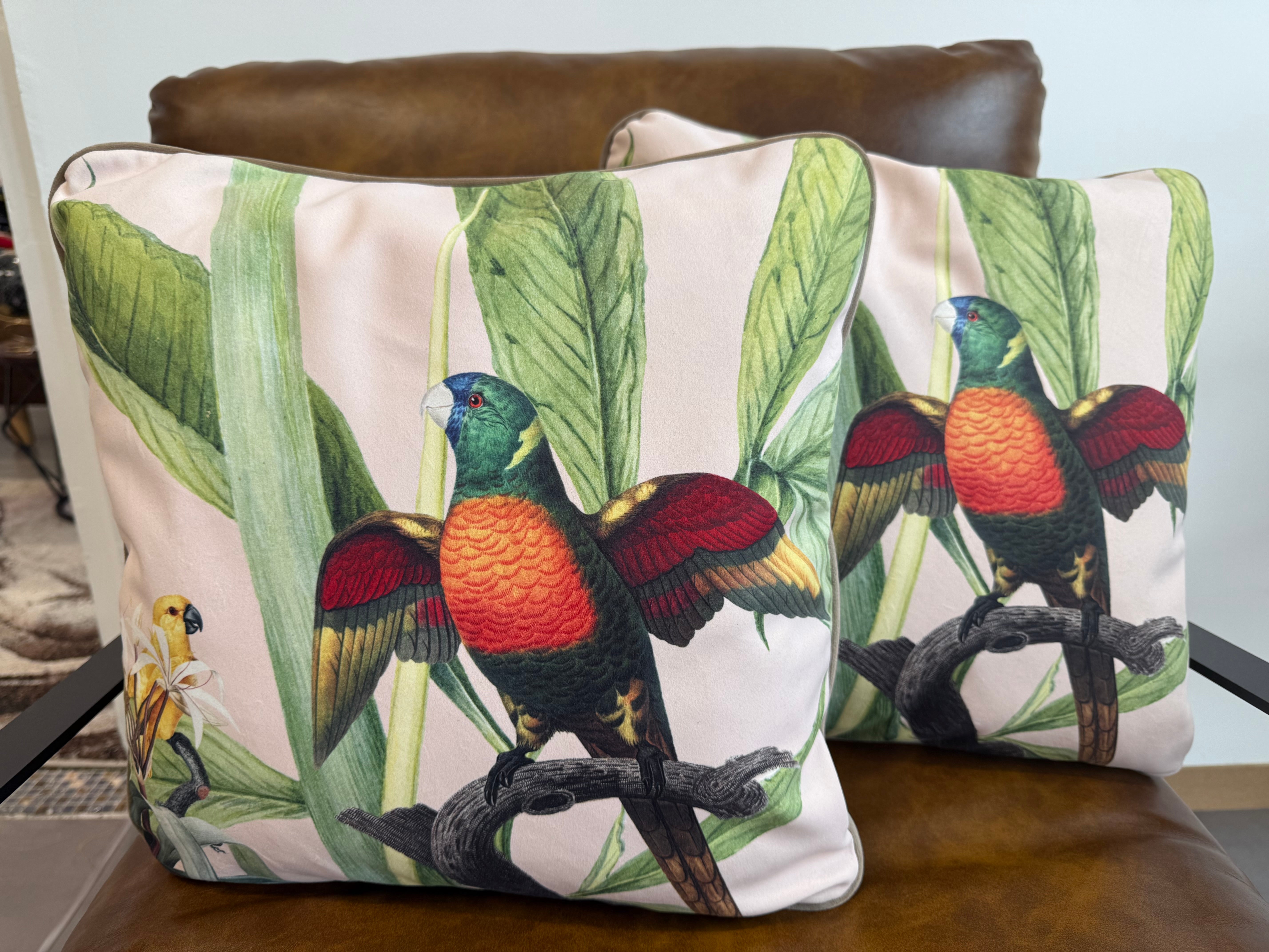 Coppia di Federe per Cuscini in Velluto 40x40 cm – Design Decorativo con Retro in Tinta Unita e Zip Nascosta